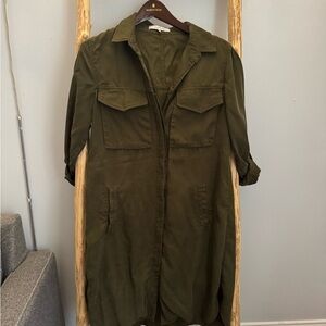 Zara Trafaluc Olive Utility Dress